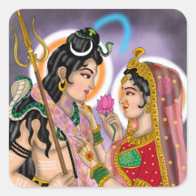 Shiva Parvati Aufkleber