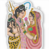 Shiva Parvati Aufkleber (Vorderseite)