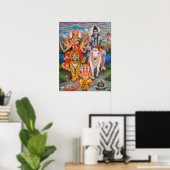 Shiva Parvati Ganesha Poster (Heimbüro)