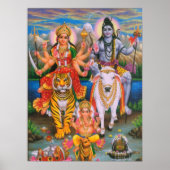 Shiva Parvati Ganesha Poster (Vorne)