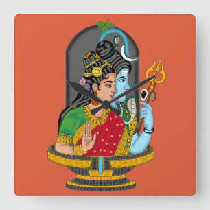 Shiva Parvati Göttliche Uhr