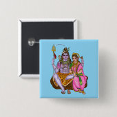Shiva Parvati Knopf Button (Vorne & Hinten)