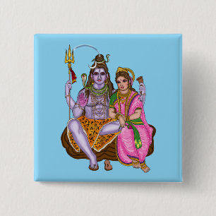 Shiva Parvati Knopf Button