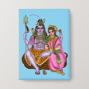 Shiva Parvati Knopf Button
