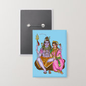Shiva Parvati Knopf Button (Vorderseite/Rückseite)