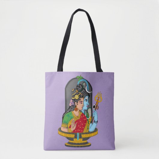 Shiva Parvati Tote Bag – Divine Couple of Harmony  Tasche (Vorderseite)