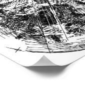 Shiva Playing Sitar Poster (Ecke)