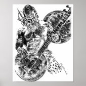 Shiva Playing Sitar Poster (Vorne)