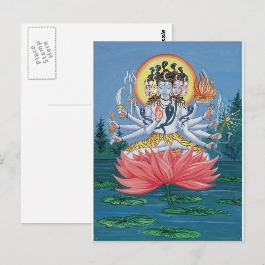 SHIVA POSTKARTE (Vorne/Hinten)