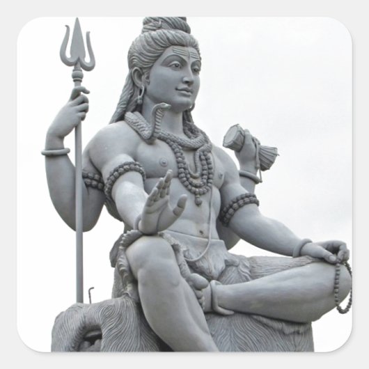 Shiva Quadratischer Aufkleber (Vorderseite)