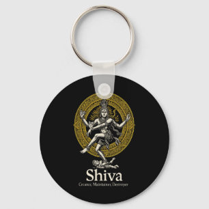 Shiva Schöpfer Erhalter Zerstörer Nataraja Hindu V Schlüsselanhänger