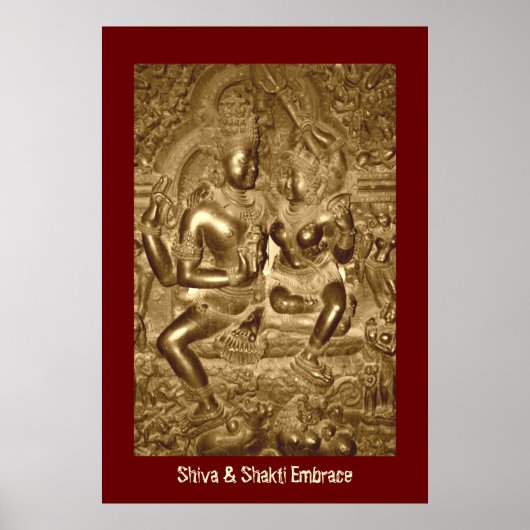 Shiva & Shakti Embrace Poster (Vorne)
