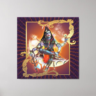 Shiva - Sonnencreme - überzogene Canvas Leinwanddruck