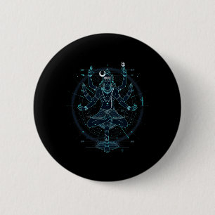 Shiva spiritueller hinduistischer Gott Tandava Tan Button