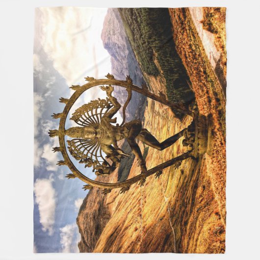 SHIVA SYMBOL FLEECEDECKE (Vorderseite)