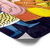 Shiva tanzt indische Malerei Poster (Ecke)