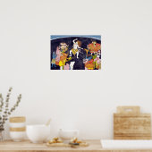 Shiva tanzt indische Malerei Poster (Küche)