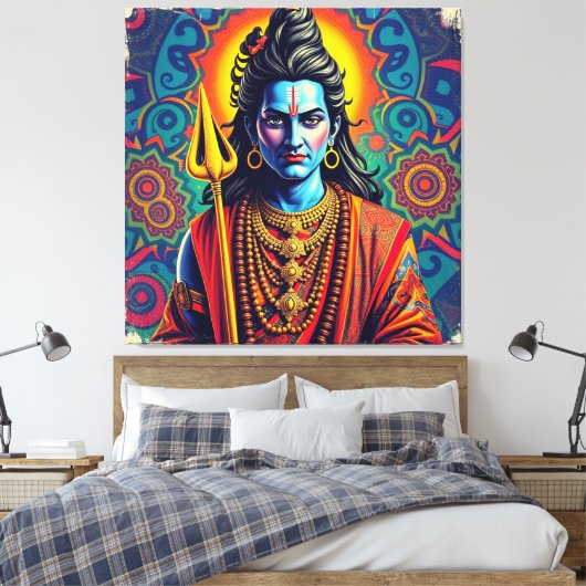 SHIVA THE DESTROYER-5 LEINWANDDRUCK (Insitu (Schlafzimmer))