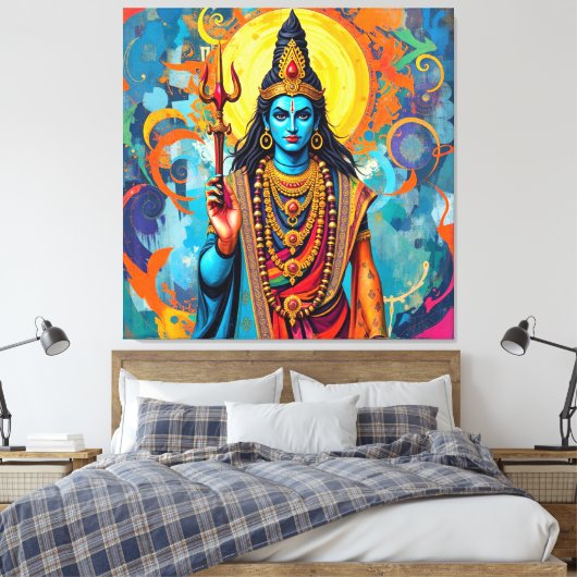 SHIVA THE DESTROYER LEINWANDDRUCK (Insitu (Schlafzimmer))
