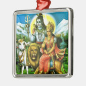 Shiva u. Parvati Verzierung Ornament Aus Metall (Links)
