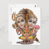 Shiva und Familie Postkarte (Vorne/Hinten)