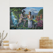 Shiva und Parvati -36 X 24 in. Drucken Poster (Küche)