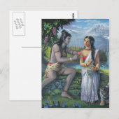 Shiva und Parvati - Das alles Ausgefallene Paar Postkarte (Vorne/Hinten)
