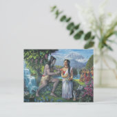 Shiva und Parvati - Das alles Ausgefallene Paar Postkarte (Stehend Vorderseite)