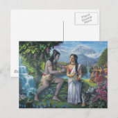 Shiva und Parvati - Das alles Ausgefallene Paar Postkarte (Vorne/Hinten)