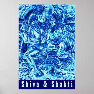 Shiva und Shakti Embrace Poster