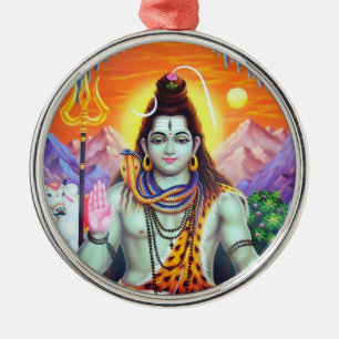 Shiva Verzierung - Version 4 Silbernes Ornament