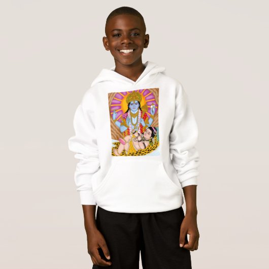 Shiva & Vishnu Hoodie – Spiritual Casual Wear (Vorne ganz)