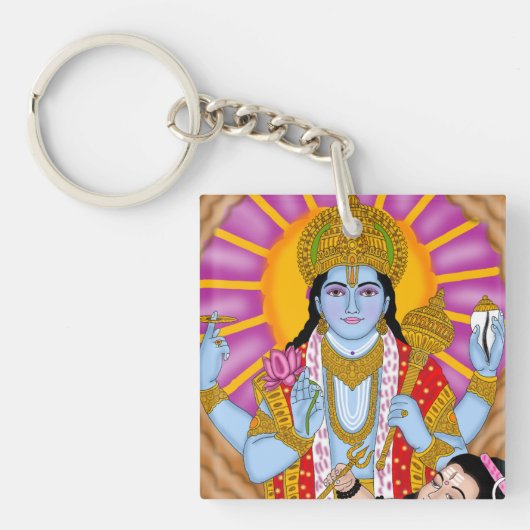 Shiva & Vishnu Keychain – Spiritual Combo Keyring Schlüsselanhänger (Vorderseite)