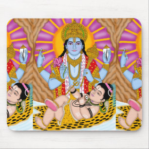 Shiva & Vishnu-Mauspad – göttliches Schreibtischzu Mousepad