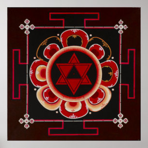 Shiva Yantra bis Juni Mond Poster