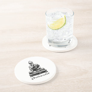 Shivago Komarpaj Buddha Thai Massage Sandstein Untersetzer