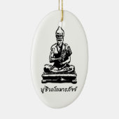 Shivago Komarpaj Buddha thailändischer Massage Keramikornament (Rechts)