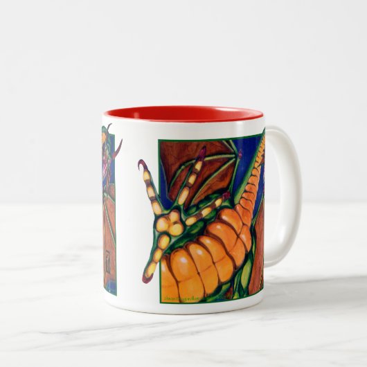 Shivan Drache-Tasse Zweifarbige Tasse (VorderseiteRechts)