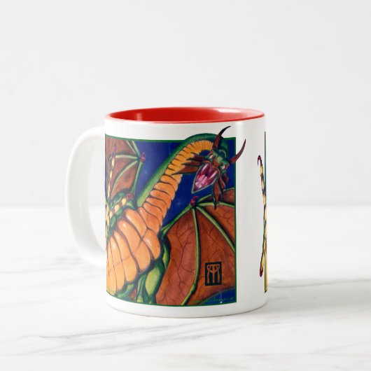 Shivan Drache-Tasse Zweifarbige Tasse (Vorderseite Links)