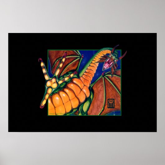 Shivan Dragon druckt schwarz Poster (Vorne)