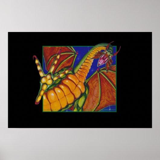 Shivan Dragon druckt schwarz Poster (Vorne)