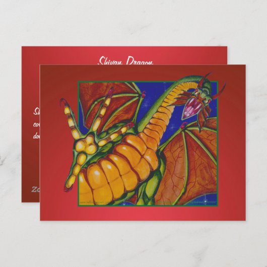 Shivan Dragon Postkarte (Vorne/Hinten)