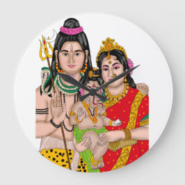 Shivas Familienuhr Große Wanduhr