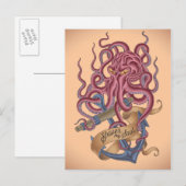 Shiver My Soul | Octopus Tatto Postkarte (Vorne/Hinten)
