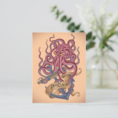 Shiver My Soul | Octopus Tatto Postkarte (Stehend Vorderseite)