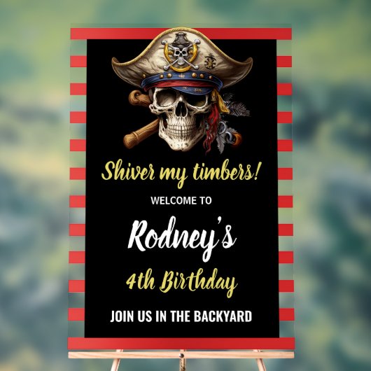 Shiver My Tembers Pirate Party Acrylschild (Neutral)