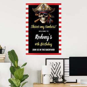 Shiver My Tembers Pirate Party Poster