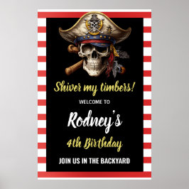 Shiver My Tembers Pirate Party Poster