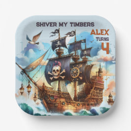 Shiver My Timbers Pirate Theme Pappteller