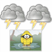 Shivering Rainy Day Pinguin Thunder_Cove Aufkleber (Vorderseite)